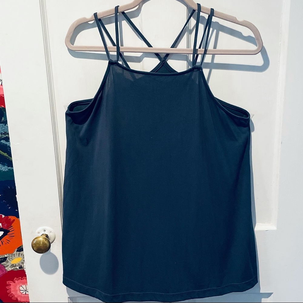 LOFT Blue/Grey Strappy Tank
